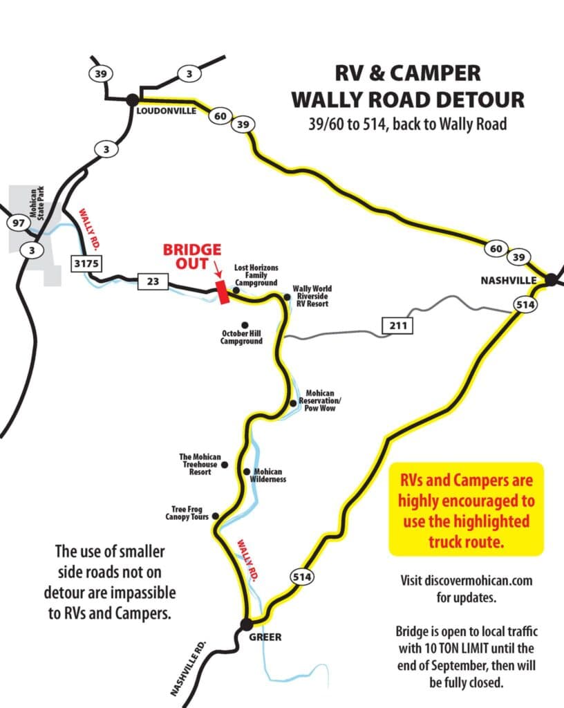 Wally world detour map