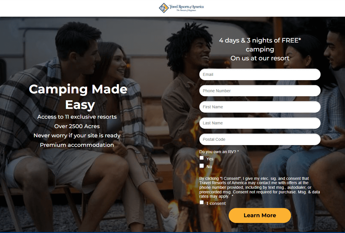 Reference Landing Page Example