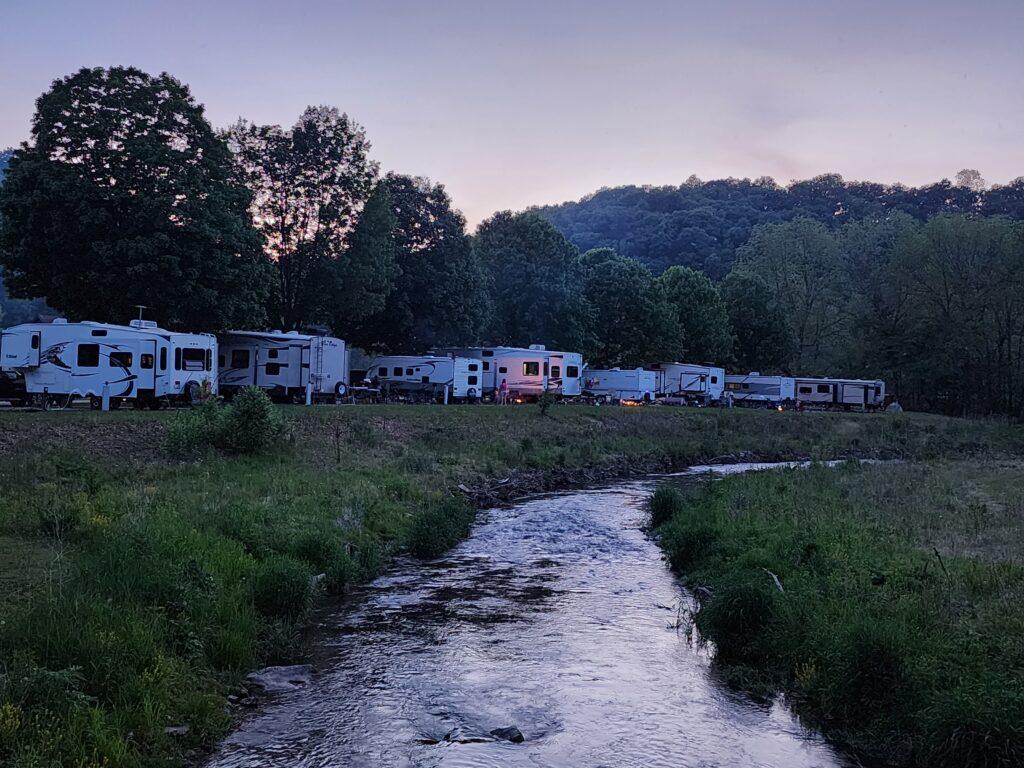 HBR Campers at Dusk Creek June 2023